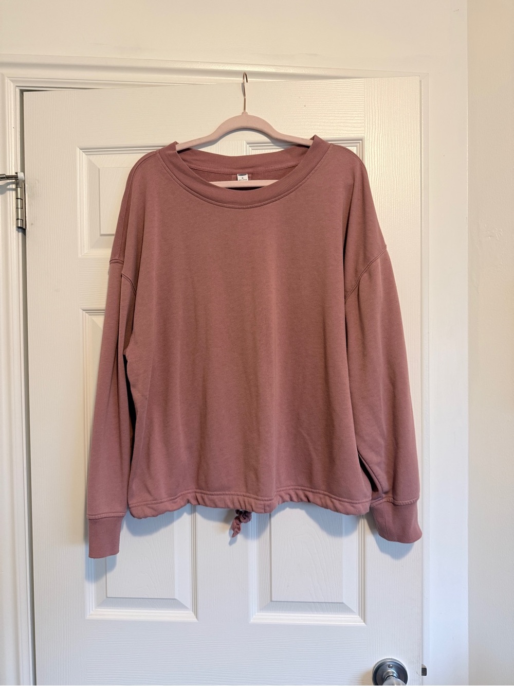 Old Navy Light Terracotta Open Back Sweatshirt Oversized Crewneck Pullover